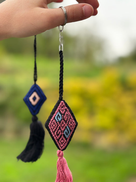 Black and Pink Raíces Pendant