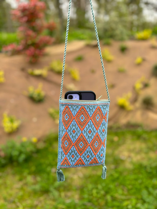 Orange and Blue Solana Pouch