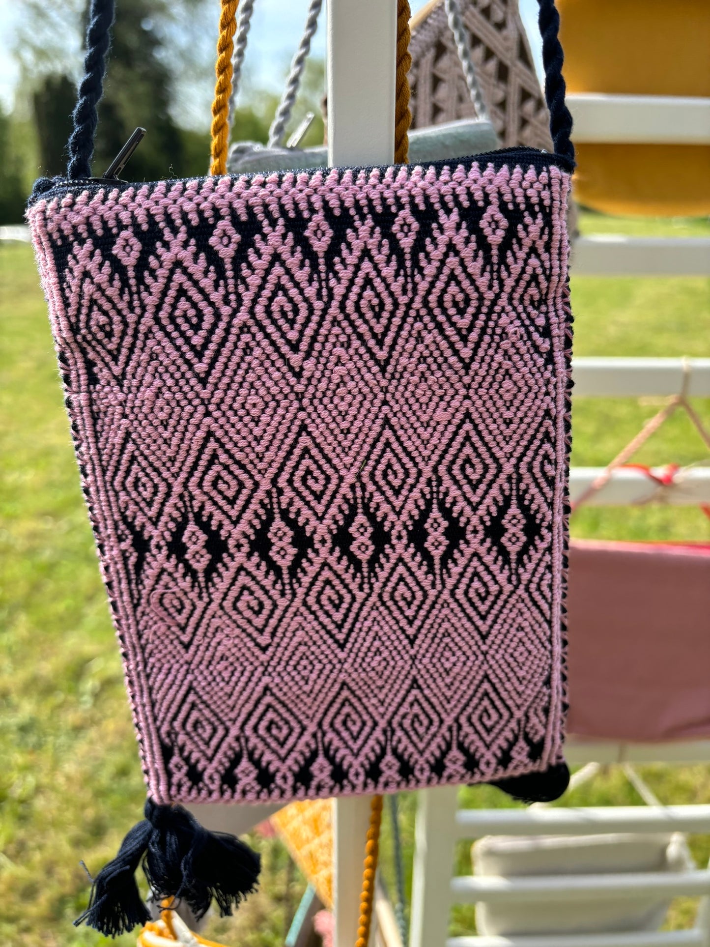 Black and Pink Solana Pouch