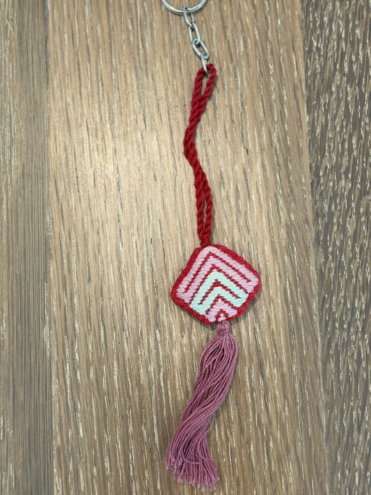 Red and Pink Raíces Pendant