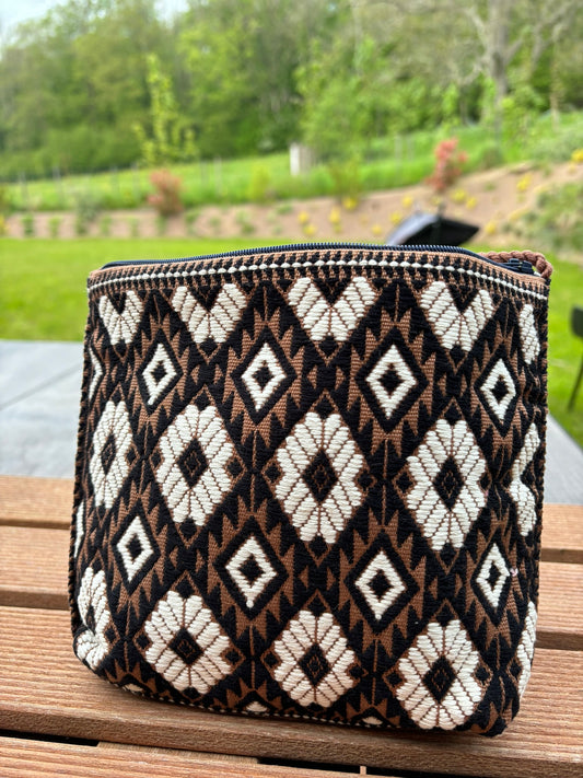 Brown and Black Solana Crossbody