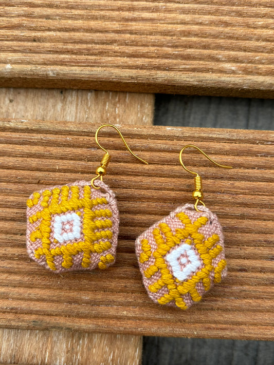 Pink and Ochre Solana Earrings