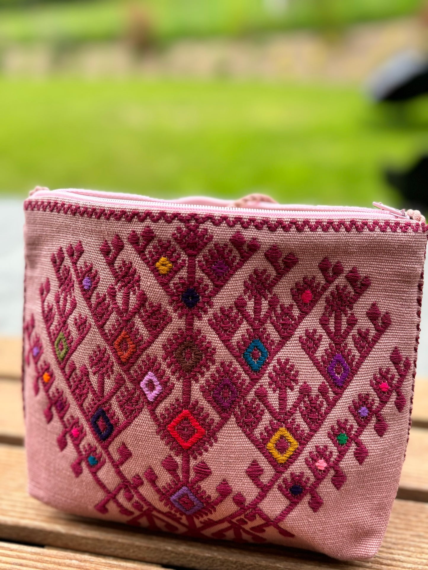 Pink and Multicolored Solana Crossbody