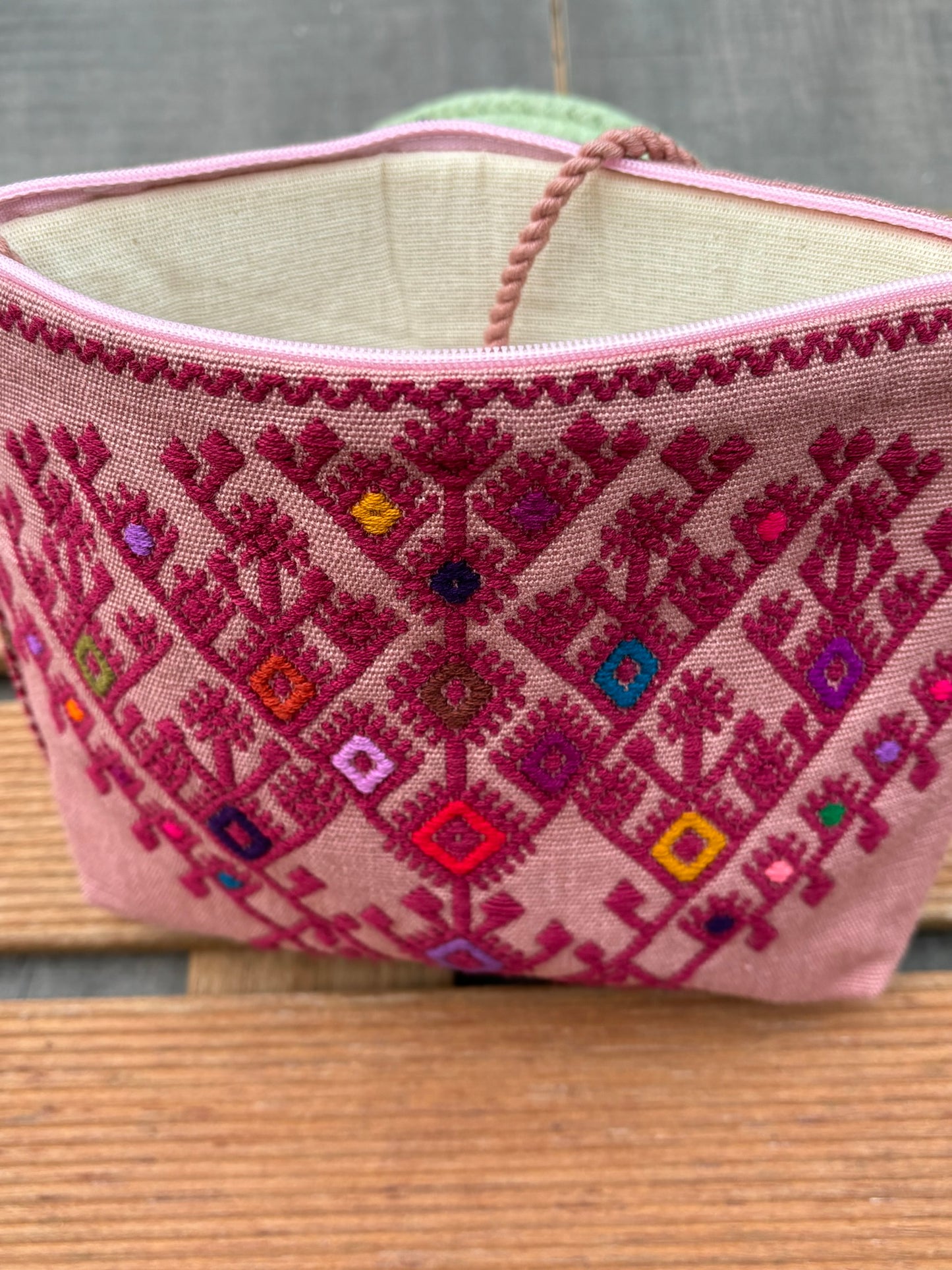 Pink and Multicolored Solana Crossbody