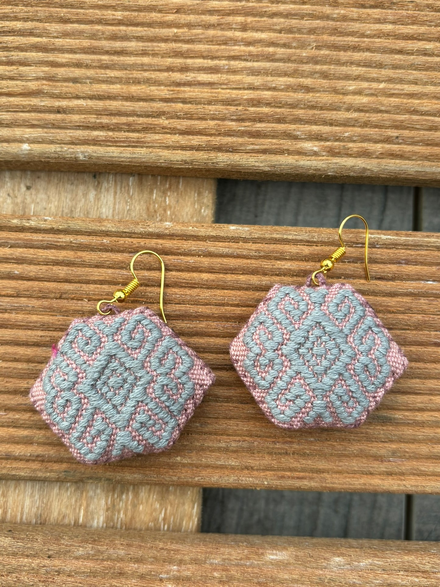 Pink and Gray Solana Earrings