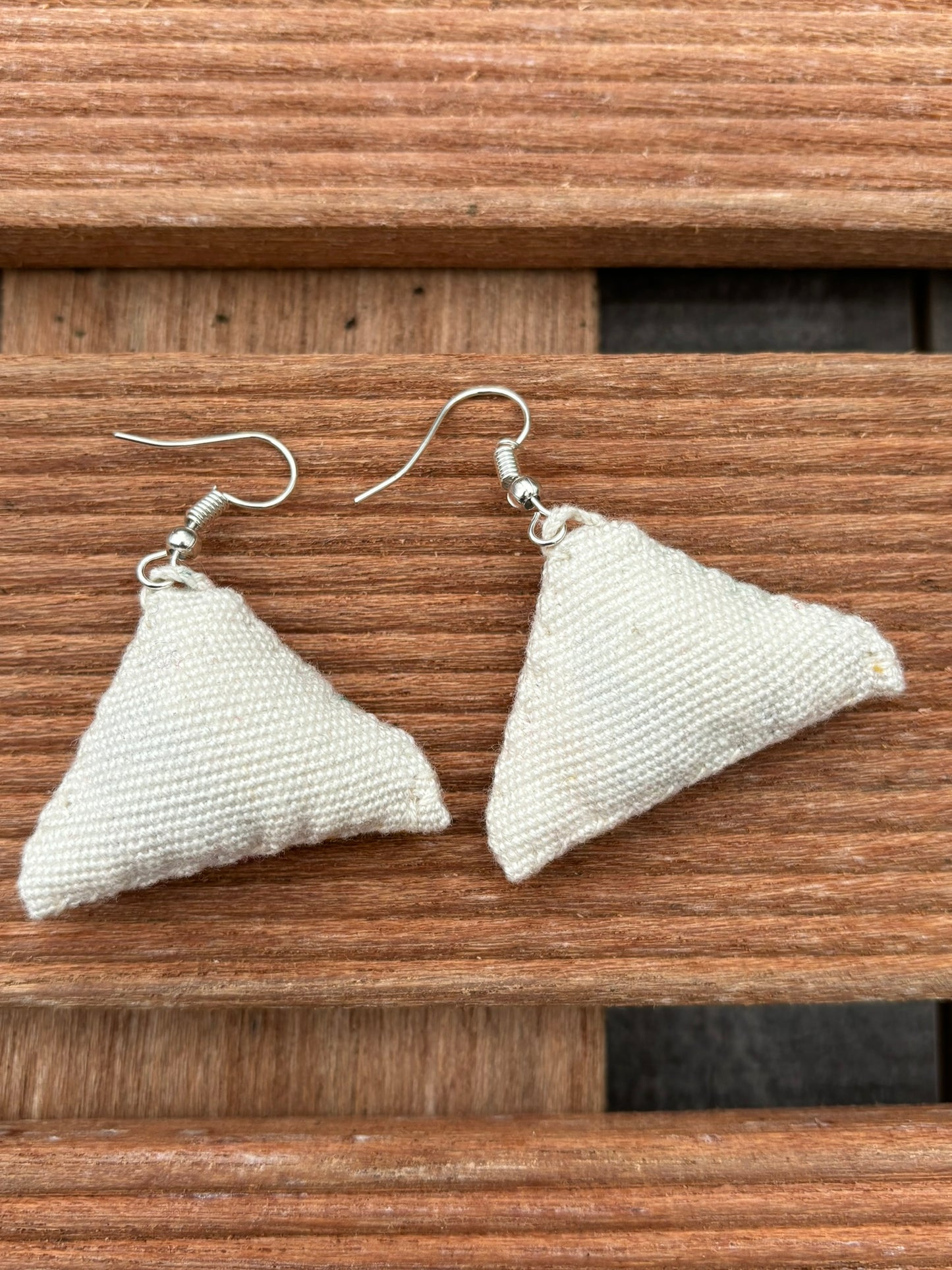 White and Ochre Solana Earrings