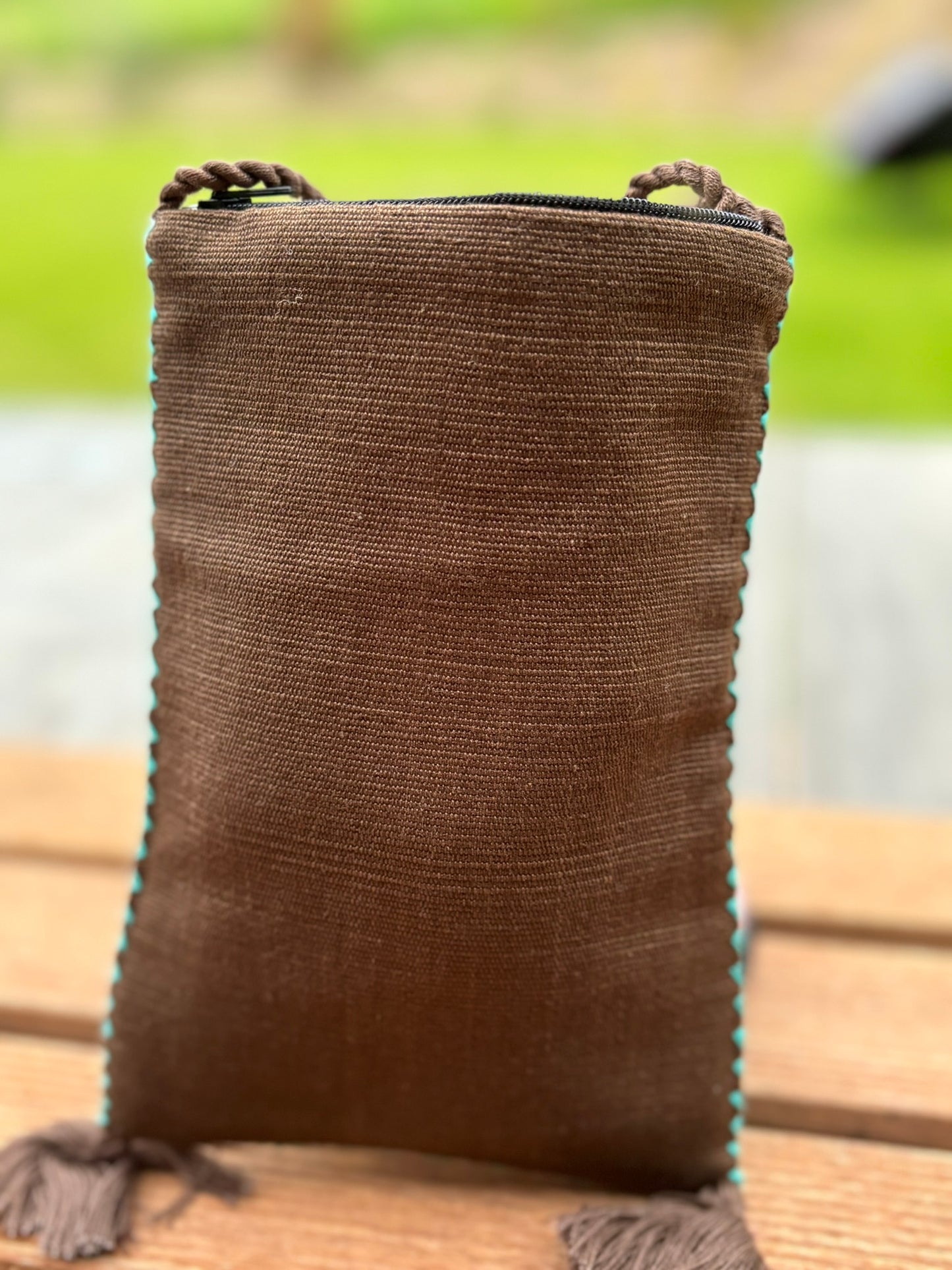 Brown and Blue Solana Pouch