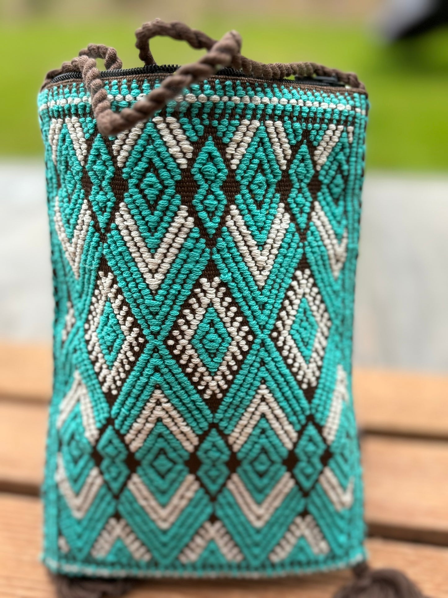 Brown and Blue Solana Pouch