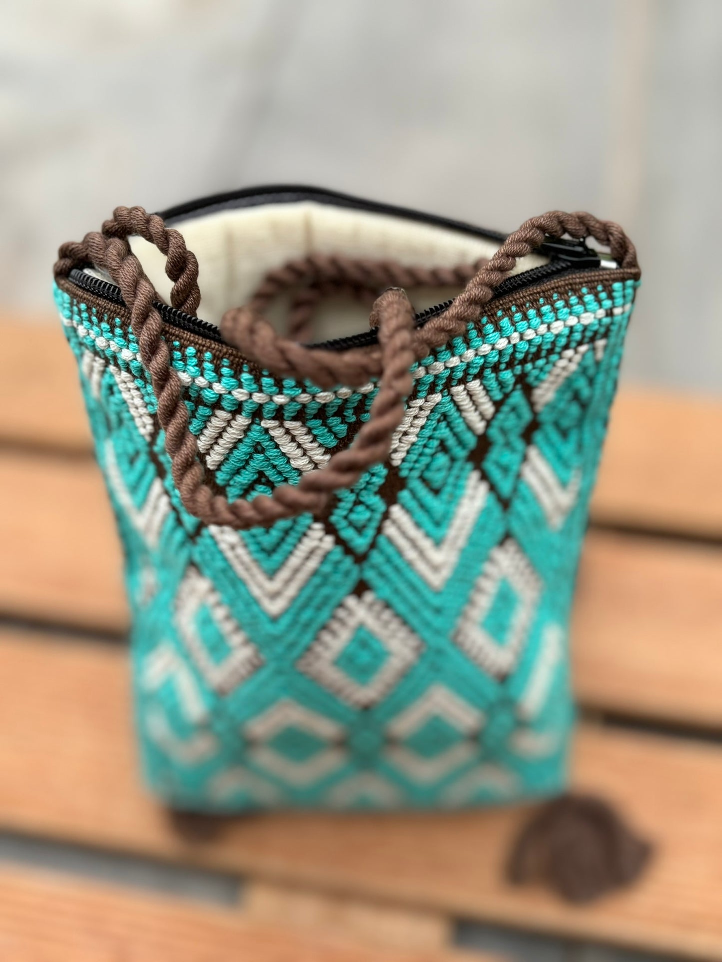 Brown and Blue Solana Pouch