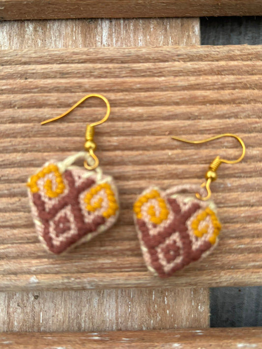 yellow and wine Solana Earrings