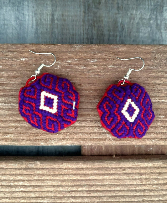 Red and Blue Solana Earrings