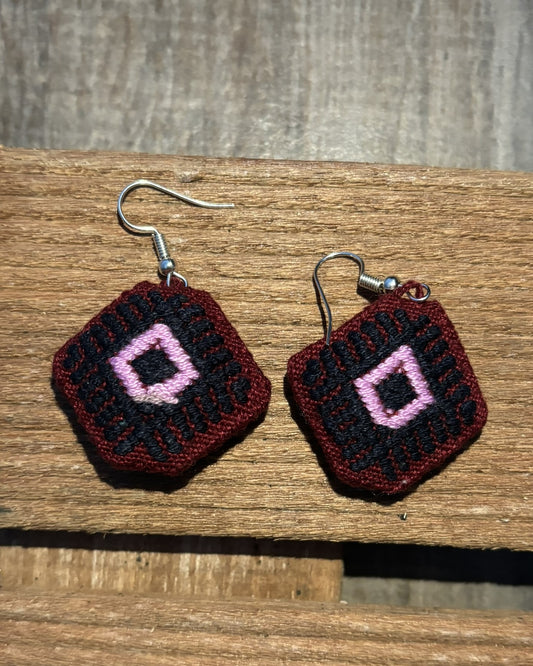 Burgundy Solana Earrings