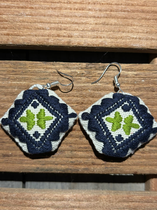 Blue and green Solana Earrings