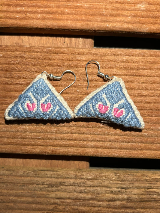 White and Blue Solana Earrings