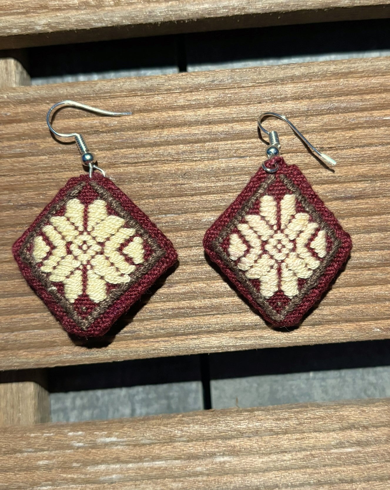 Burgundy Solana Earrings