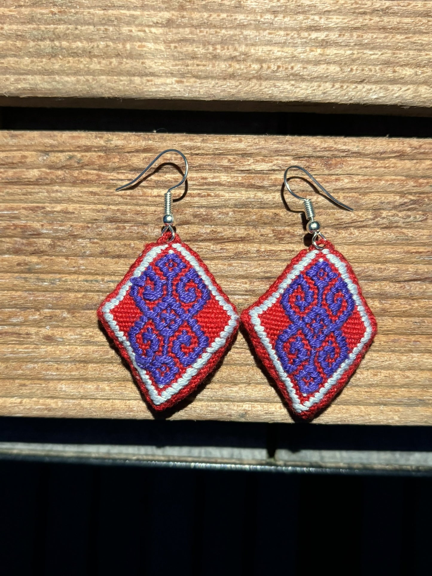 Red and Blue Solana Earrings