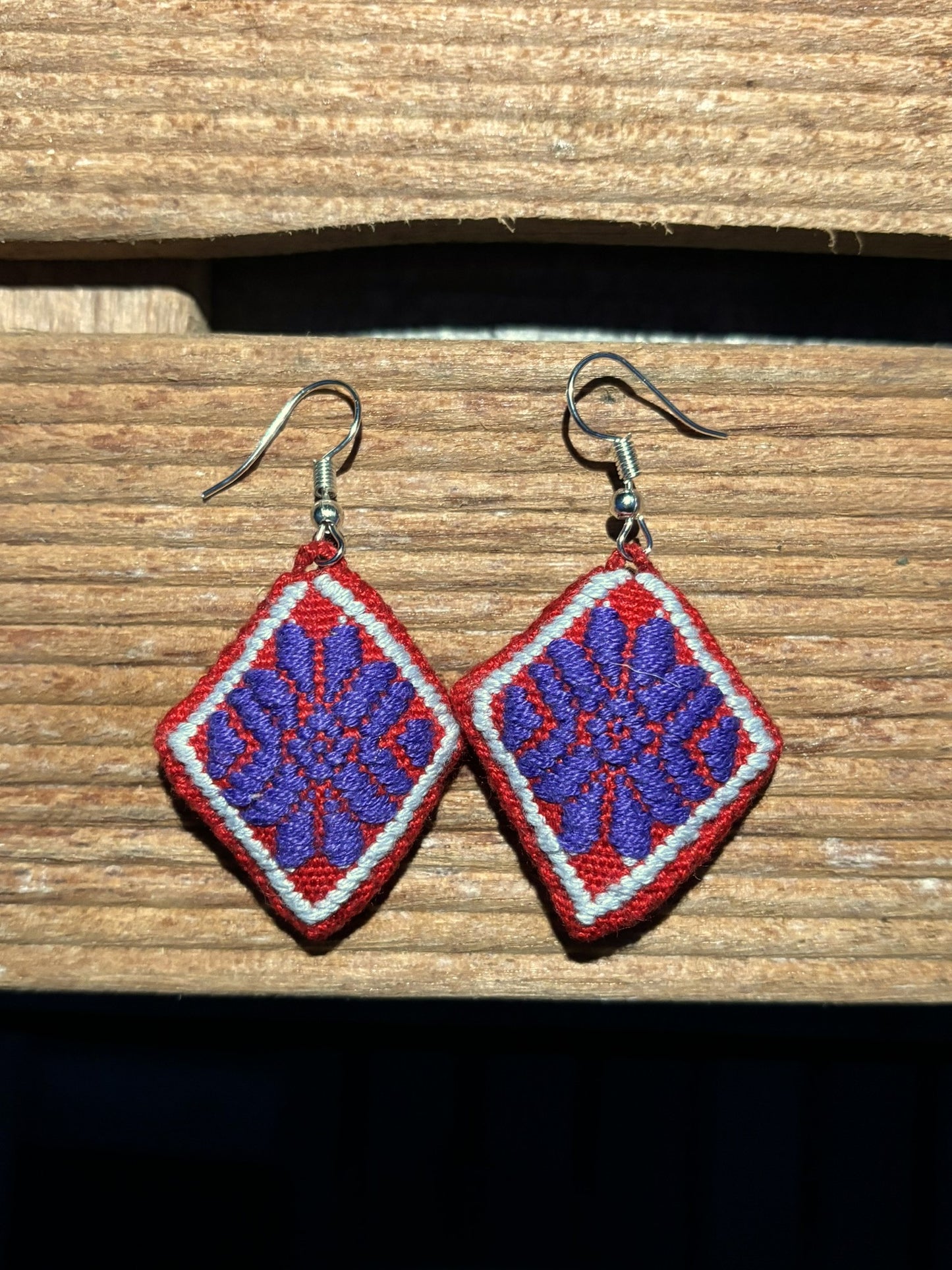 Red and Blue Solana Earrings