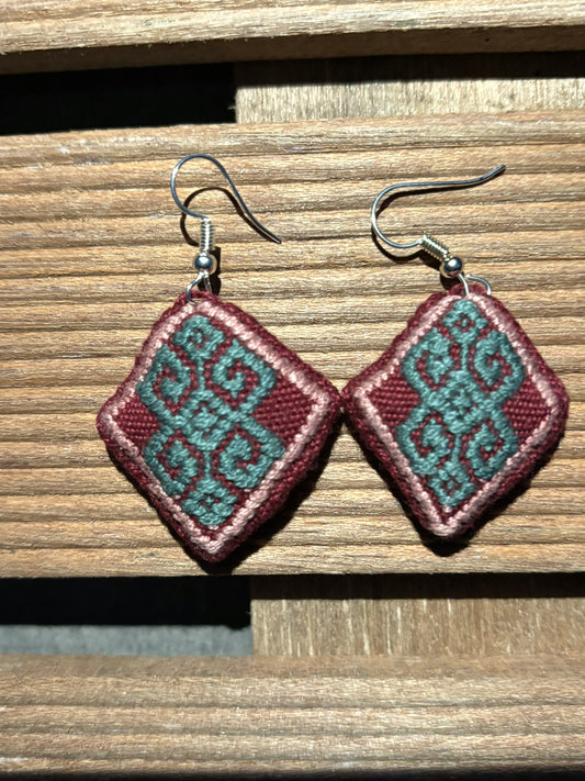 Burgundy Solana Earrings