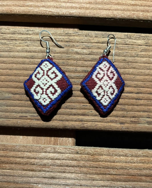 Burgundy Solana Earrings