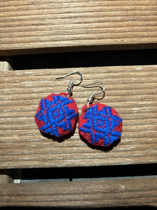 Red and Blue Solana Earrings