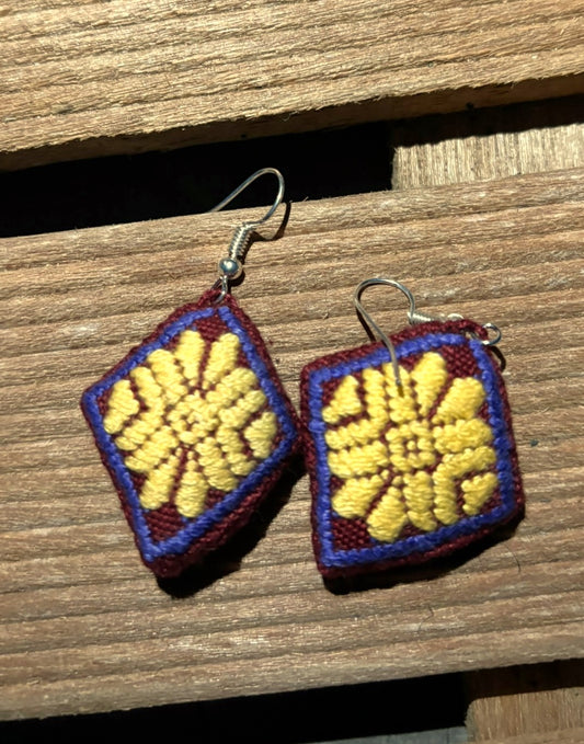 Burgundy Solana Earrings