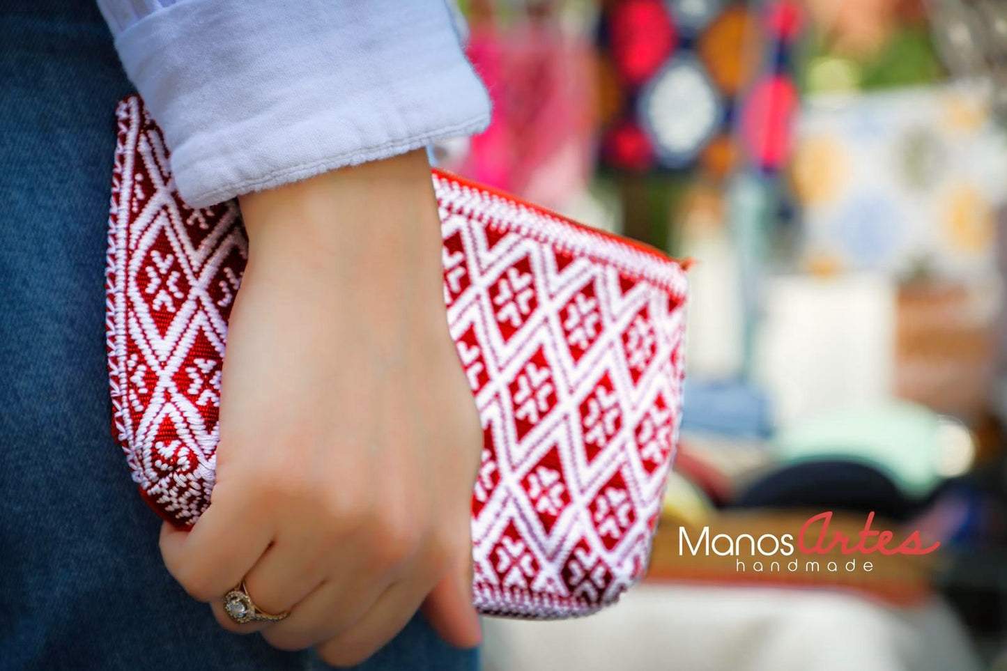 Orange and White Pura Pouch